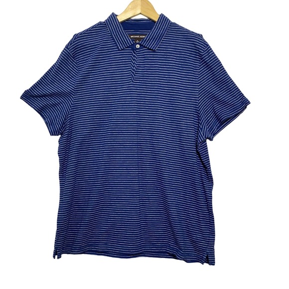 Michael Kors Other - Michael Kors Polo Shirt Mens Striped Casual Blue XL